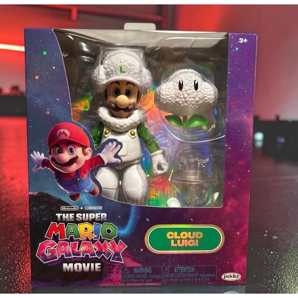 Jakks Pacific Super Mario Galaxy Movie Cloud Luigi Action Figure